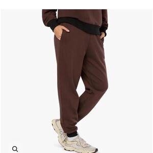 Revolve x WEWOREWHAT NWT slim leg jogger brown and black color blocked size M